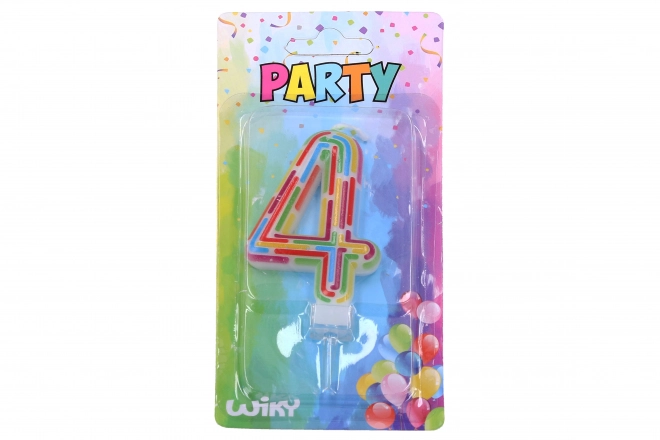 Bougie de fête numéro 4 Caractères