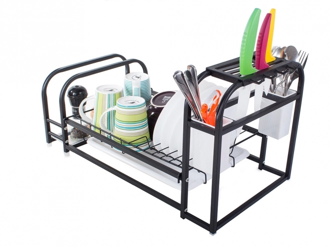 Égouttoir à vaisselle avec plateau et support de style loft