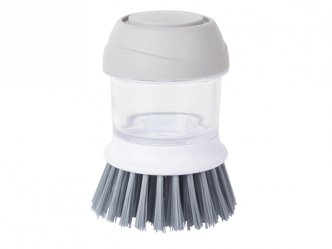 Distributeur de liquide pour brosses de cuisine pour le lavage et le récurage de la vaisselle, avec support – gris