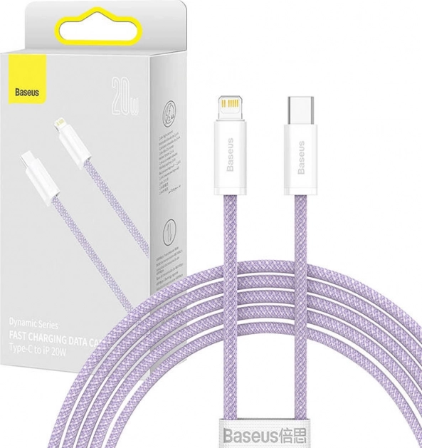 Câble Baseus USB-C vers Lightning 20 W 2 m violet