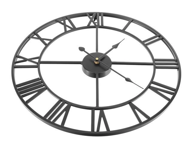 horloge murale rétro noire