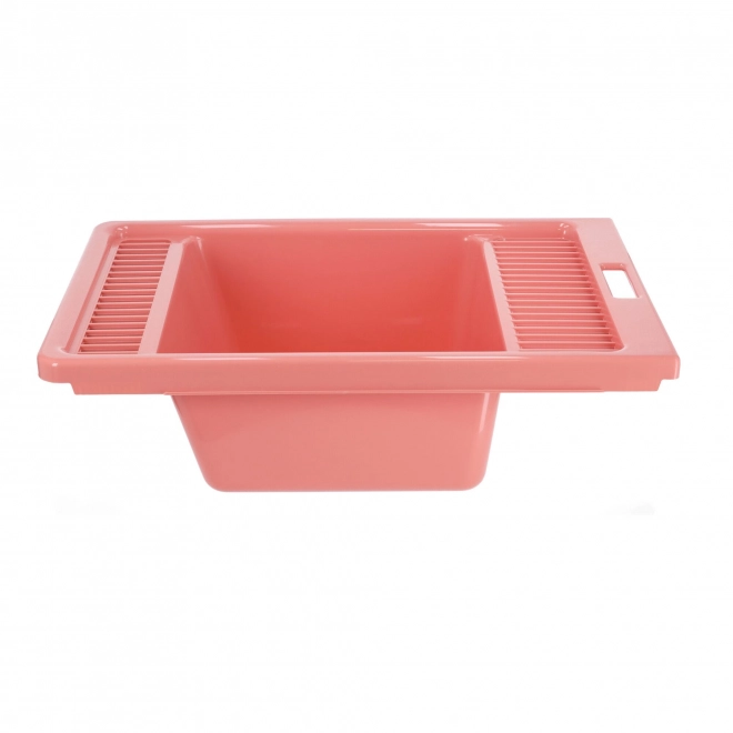 Bac de salle de bain avec bouchon, PRODUIT POLONAIS - rose saumon