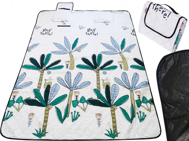 Tapis de plage couverture de pique-nique palmiers 150x200
