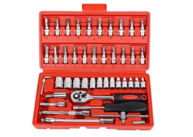 Set de clés à douilles 1/4" - 46 pièces dans une mallette