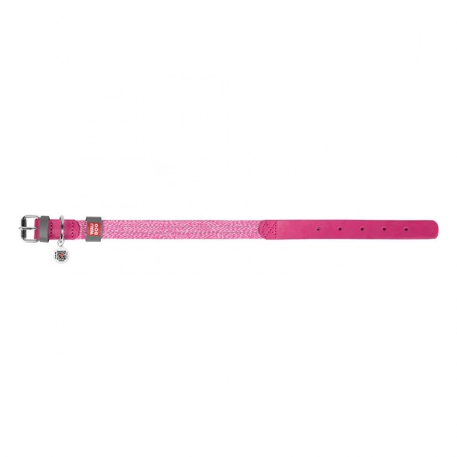 Collier classique pour chiens avec code QR Waudog taille L rose