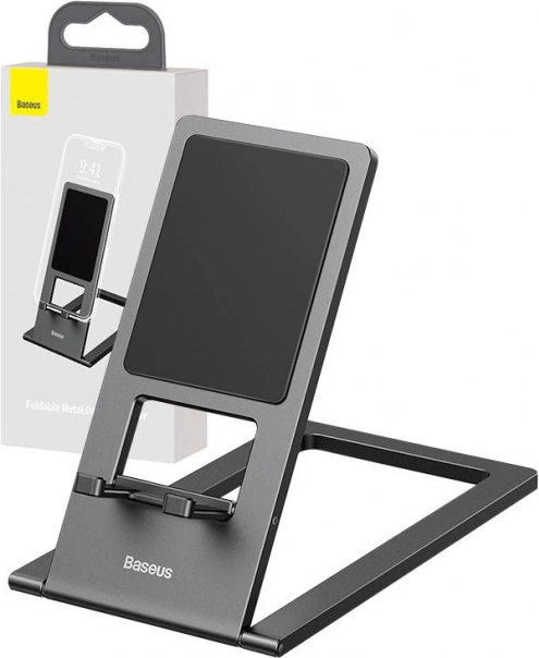 Support de bureau en métal pour téléphone et tablette Baseus (gris)