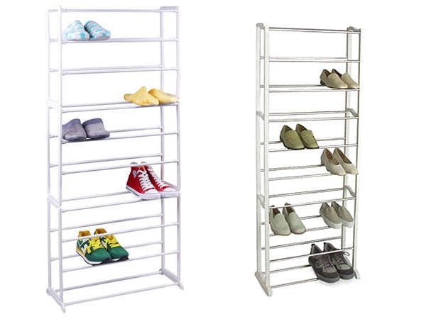 Étagère à chaussures en métal pour 30 paires
