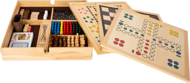Small foot coffret de 20 jeux classiques dans une boîte en bois
