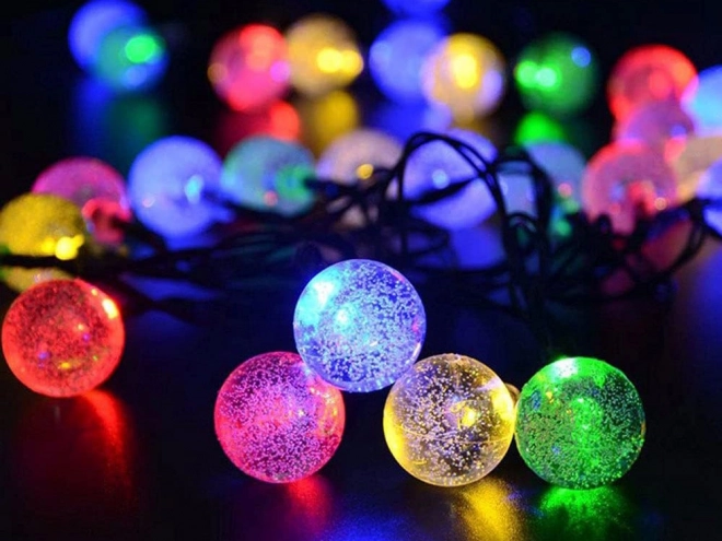 Guirlande lumineuse solaire de jardin multicolore