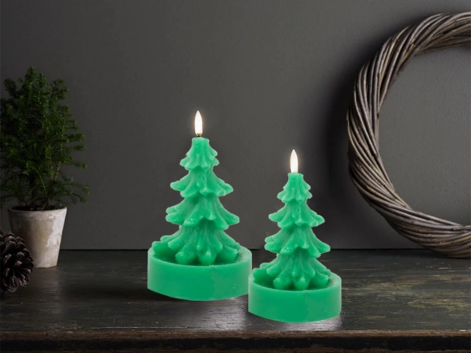 Bougie parfumée de Noël en forme de sapin