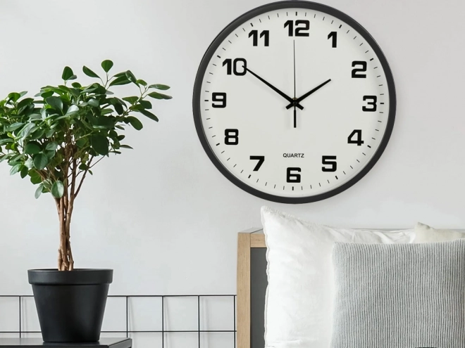 Grande horloge murale silencieuse 25 cm ronde