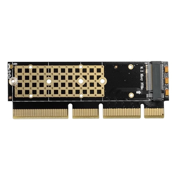 Adaptateur interne PCEM2-1U PCIe x16/x8/x4, slot M.2 NVMe M-key, 1U