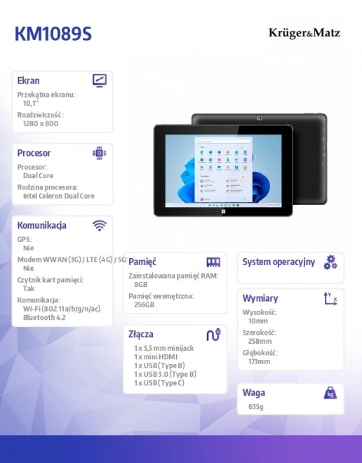 Tablette Krüger&Matz EDGE 1089