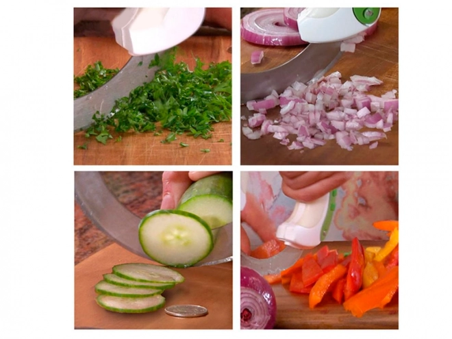 Couteau rond multifonction pour pizza, viande et légumes