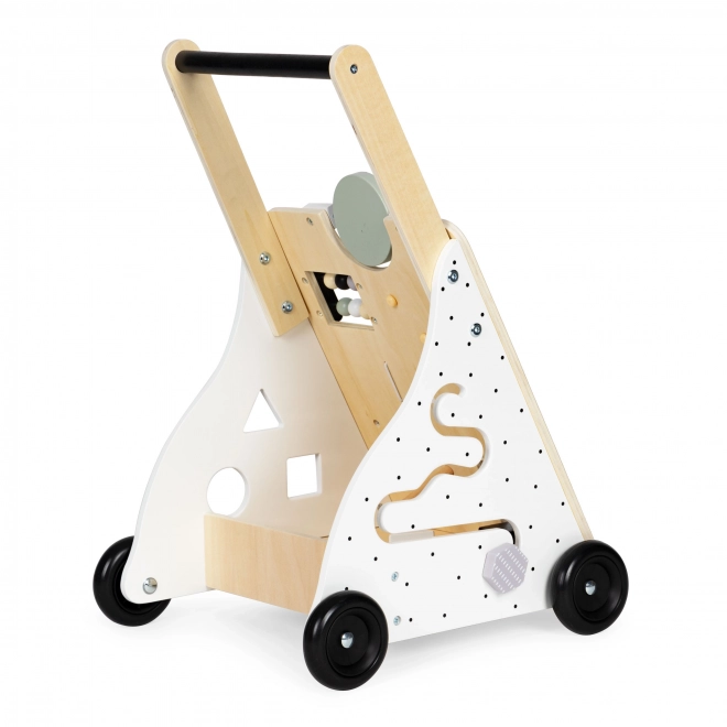 Chariot éducatif en bois poussable pour enfants