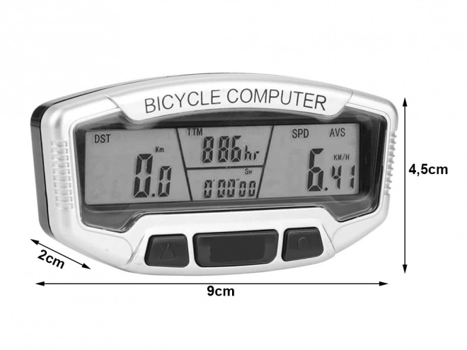 Cycloordinateur étanche avec écran LCD et 28 fonctions