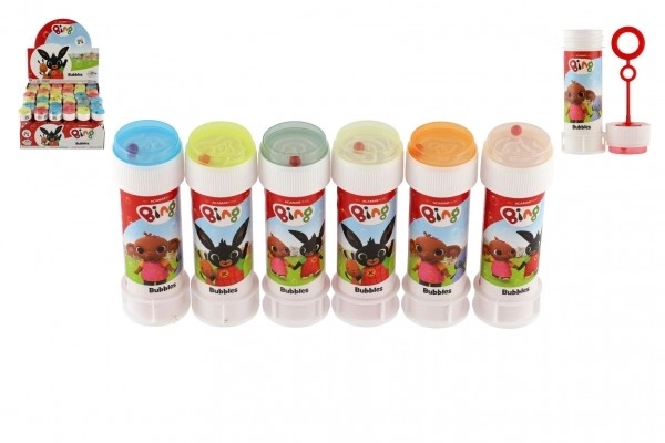 Bublifuk 60ml Lapin Bing mélange de couleurs dans un flacon en plastique 4x11cm