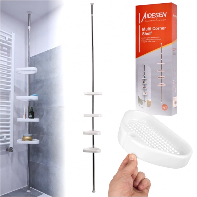 Étagère de douche d'angle télescopique