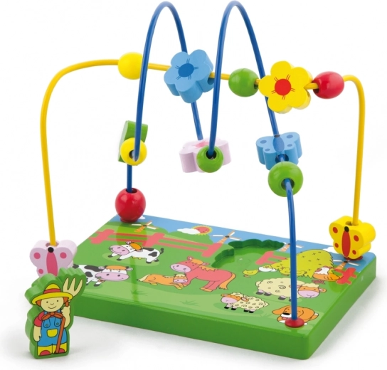 Ferme riche en couleurs et en formes