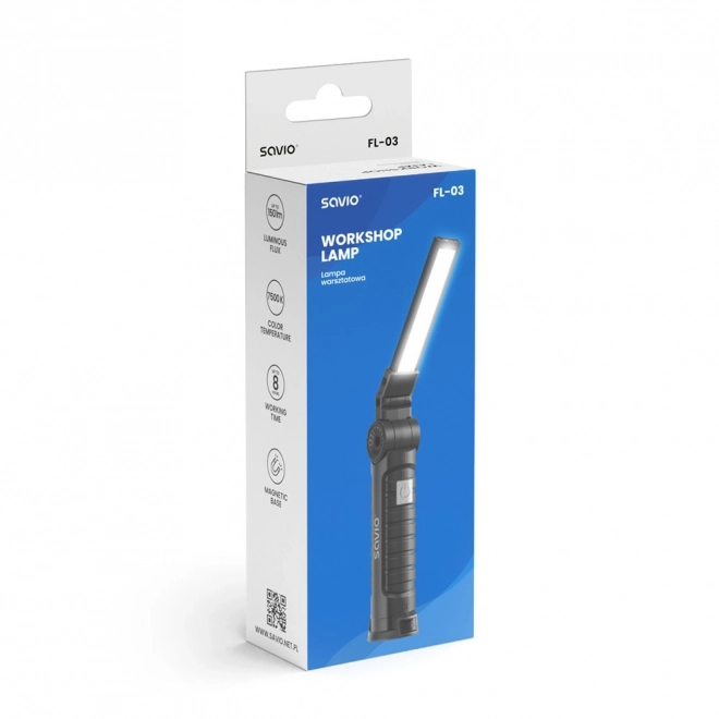 Lampe de chantier LED rechargeable avec tête réglable