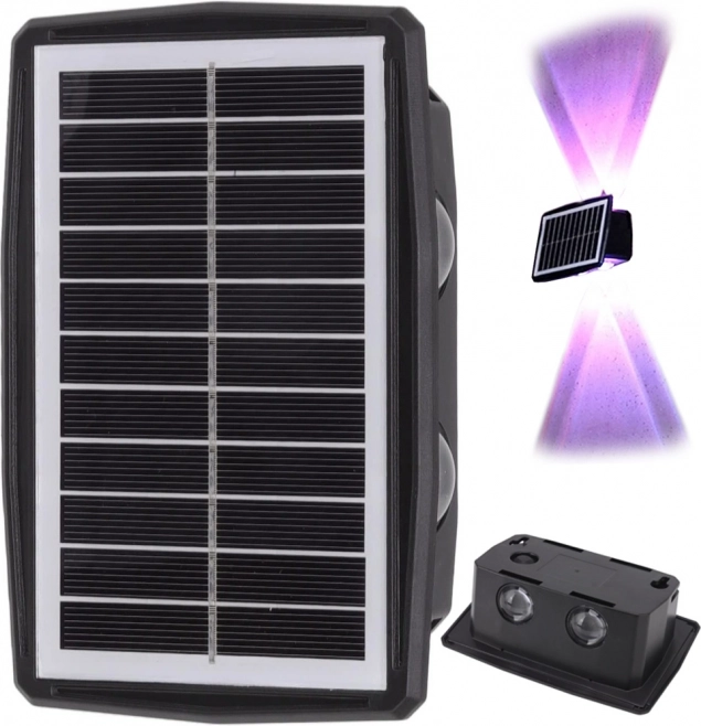 Applique LED solaire de façade avec capteur crépusculaire