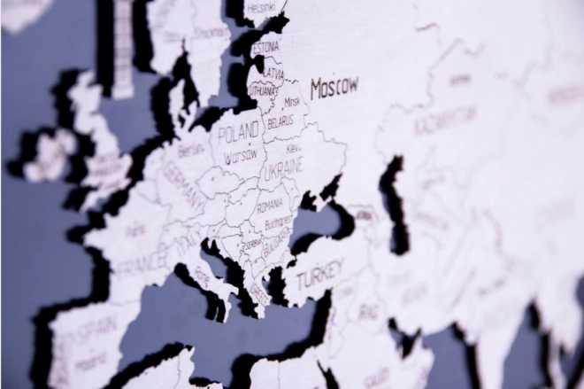 Carte du monde 3D murale en bois XXL couleur naturelle