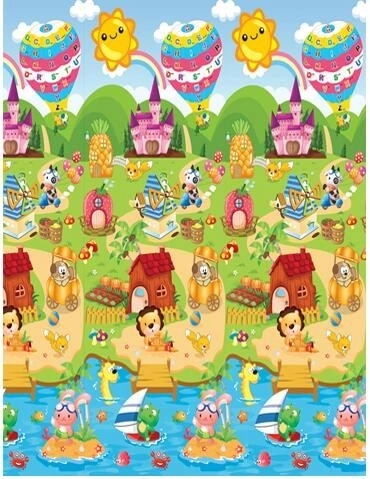 Tapis de jeu en mousse éducatif double face 180x120 cm