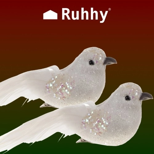 Décorations de Noël pour sapin - oiseaux 2 pièces. Ruhhy 22338