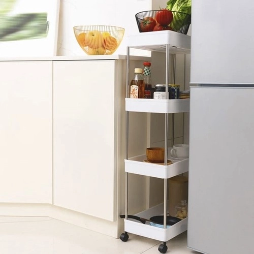 Étagère de salle de bain sur roulettes Ruhhy 24291