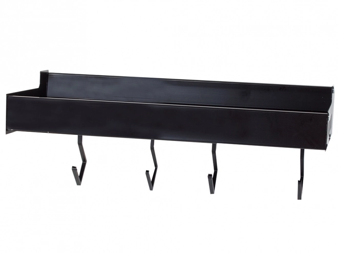 Étagère murale en aluminium noir pour épices