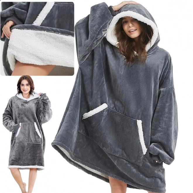 Sweat à capuche oversize chaud
