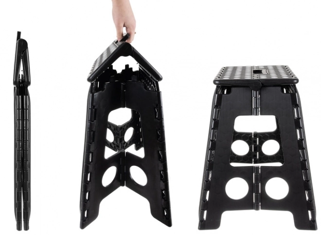 Tabouret pliant noir et blanc 39 cm