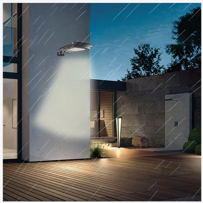 Lampe solaire LED de rue avec capteur et télécommande MCE446