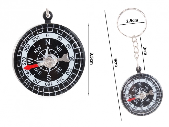 Pendentif de randonnée avec boussole