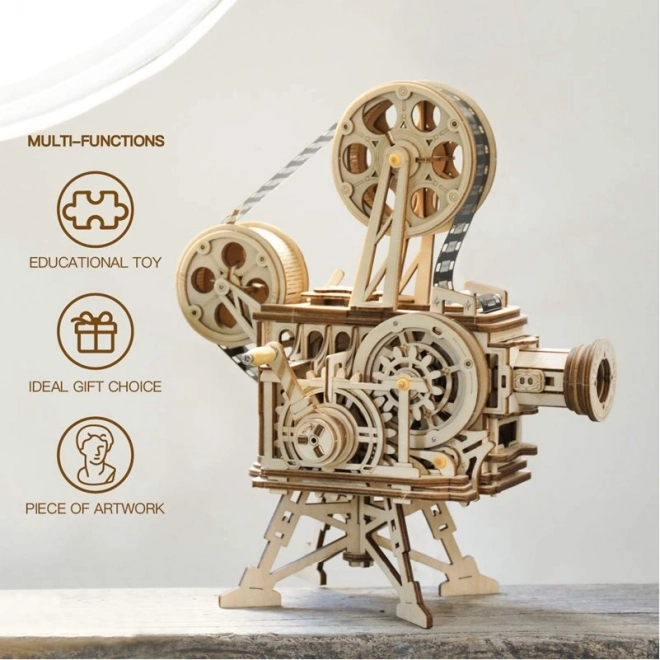 Puzzle mécanique en bois 3D RoboTime Projecteur de film