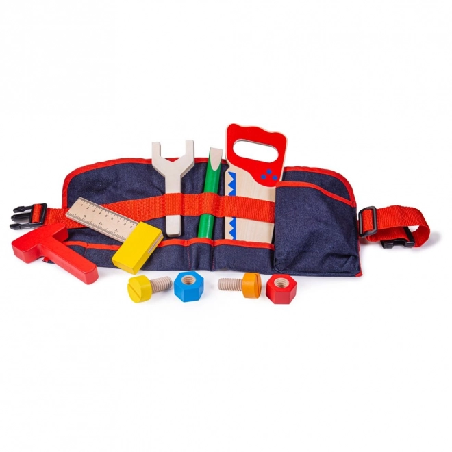 Outils en bois Bigjigs Toys sur ceinture pour enfants