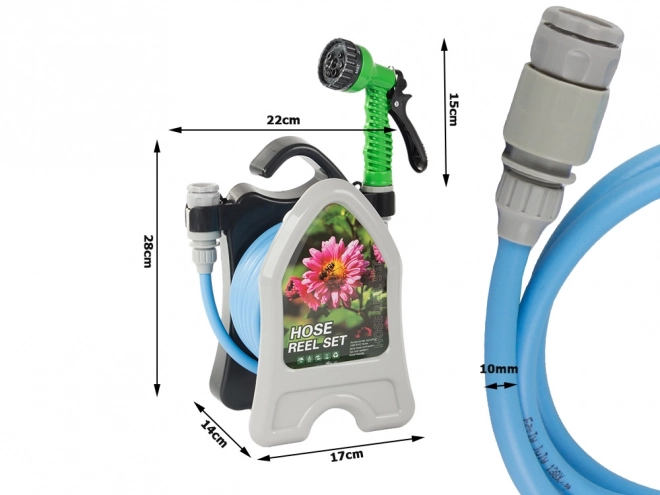 Tuyau d'arrosage de jardin avec support enrouleur