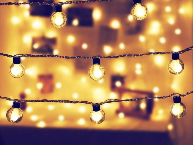 Éclairage solaire de jardin avec 20 ampoules LED chaudes