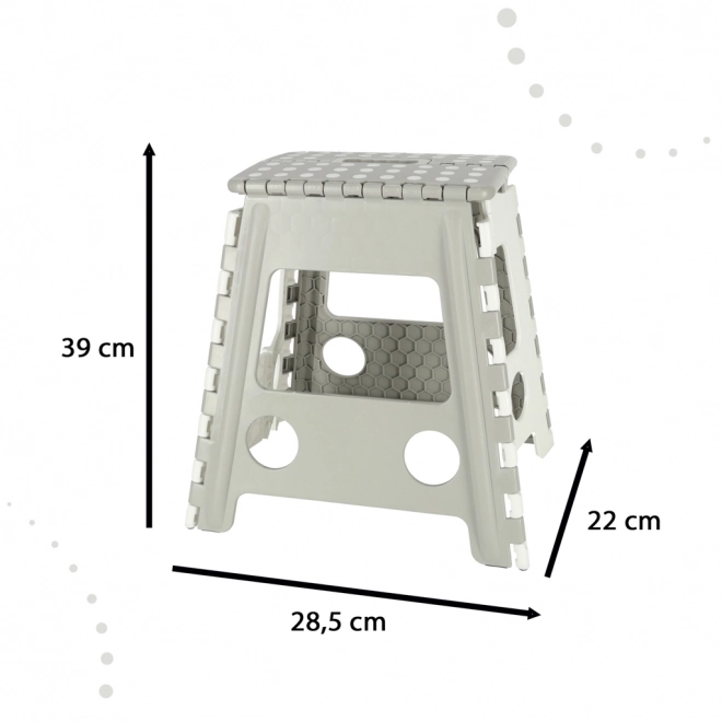 Tabouret pliant antidérapant 39 cm gris clair