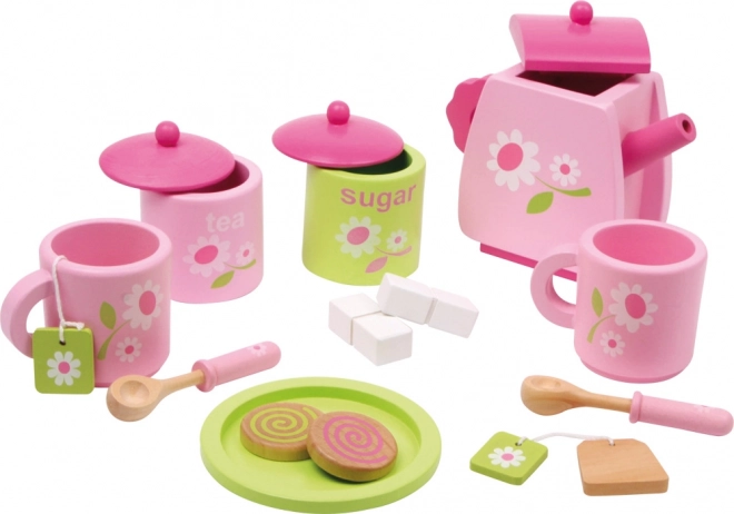 Ensemble à thé en bois Rose