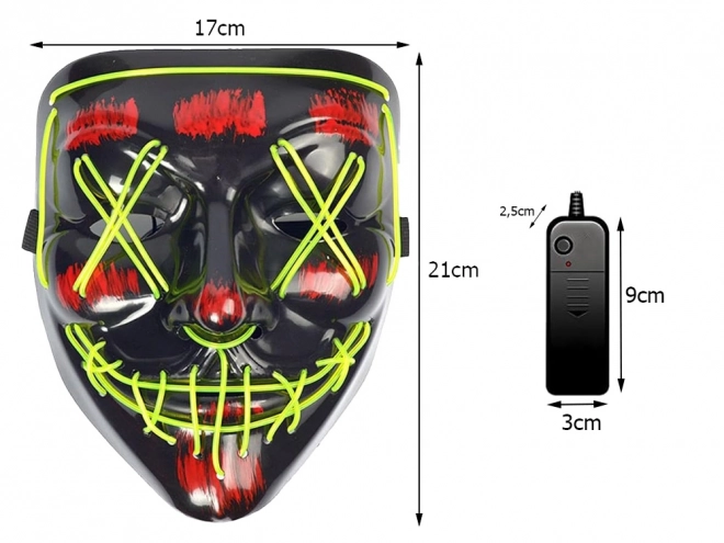 Masque LED lumineux fête de nettoyage