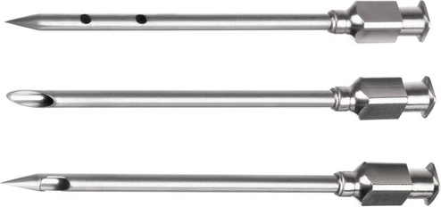 Trois aiguilles inox pour différentes marinades