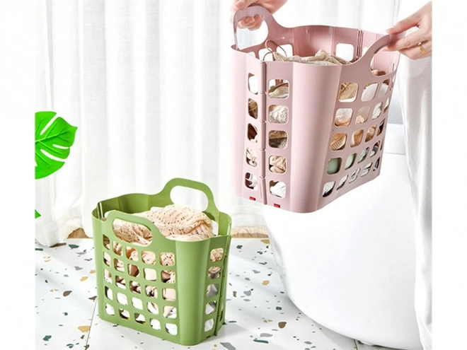 Panier pliant en plastique pour courses et linge
