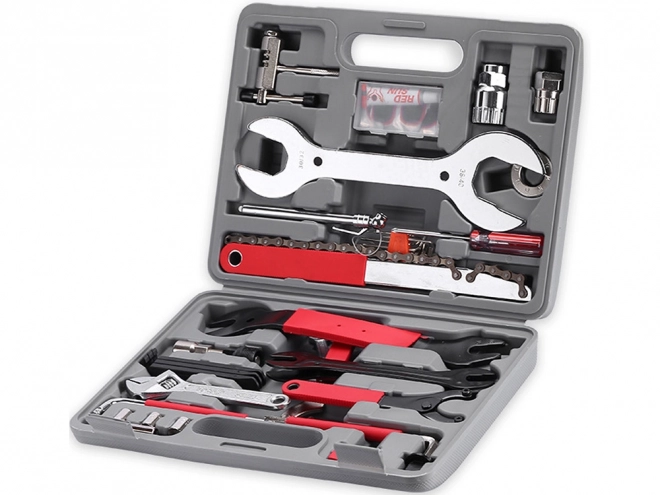 Ensemble d'outils vélo dans une mallette, 44 pièces