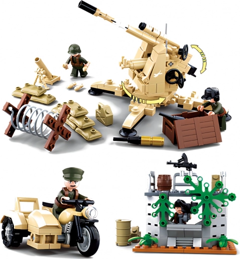 Défense antiaérienne et moto avec side-car