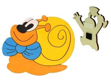 DoDo Magnet décoratif en bois escargot