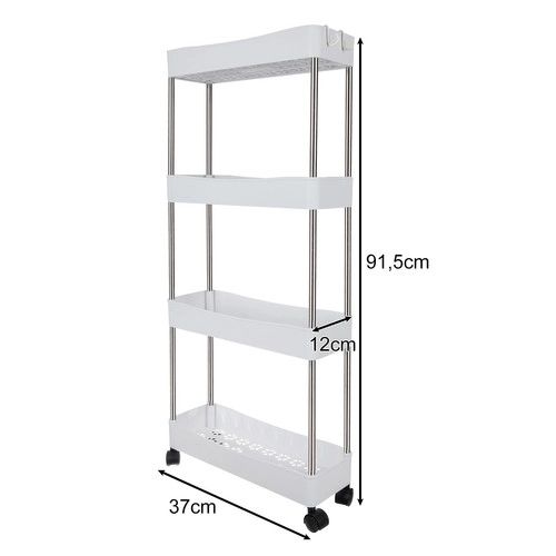 Étagère de salle de bain sur roulettes Ruhhy 24291