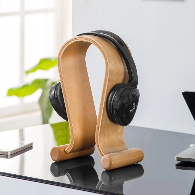 Support pour casque chêne clair