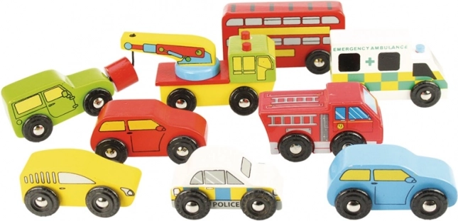 Ensemble de voitures en bois Bigjigs Rail