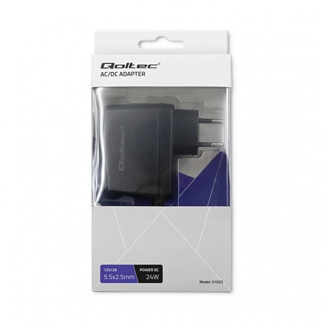 Adaptateur secteur à prise Qoltec 24W 12V 2A 5.5x2.5
